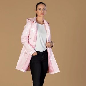 Jane Post Iconic Princess Raincoat in Pink Large